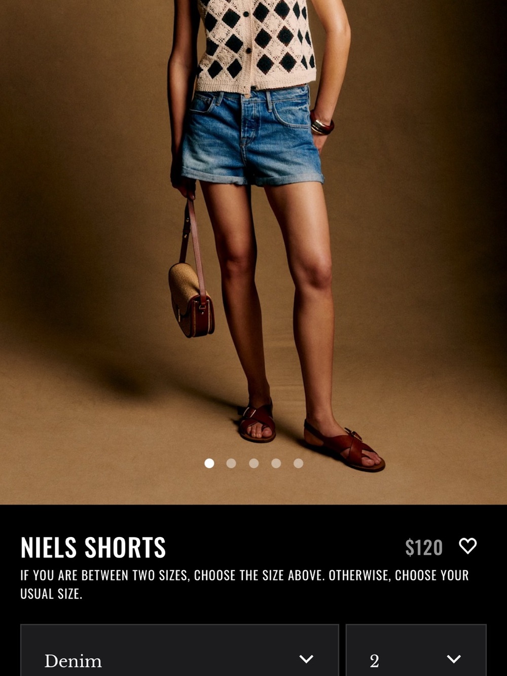 Sezane Niels Shorts in Denim